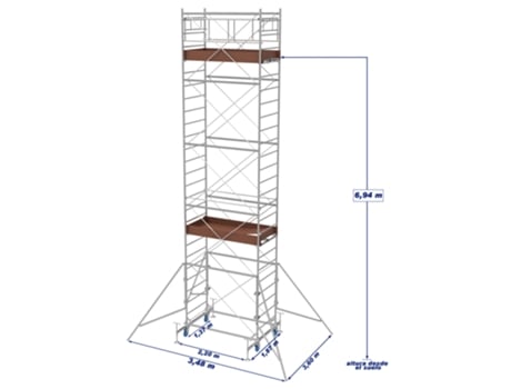 MARCHETTI 21484 Sistema de Andaime 100X200 8M En1004+2 Plataformas .