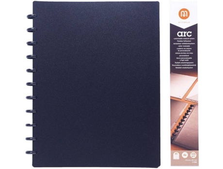 Caderno Inteligente  Arc Preto (A4 - Pautado - 60 Folhas)