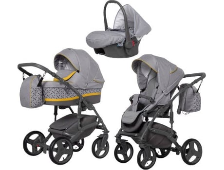 Carrinho de Bebé Individual  Astro + Carlo Isofix Ready Amarelo