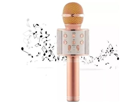 Karaoke Microfone Bluetooth Rosa Sem Fio - Smartek