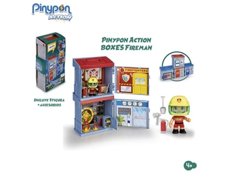 Pinypon  PINYPON ACTION Ação 2 Mixoplis Boxes Bombeiros e Banco (4 anos)