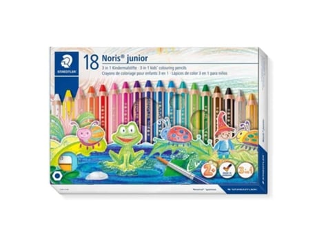 Lápis De Cor Staedtler 3 Em 1 Buddy Noris Junior 6 Cores