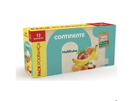 Pack  Saquetas Multifrutos +8M CONTINENTE 12 x 90 gr