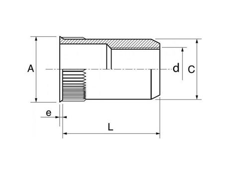 Caixa de 50 Porcas Dentadas Crimpadas ACTON Cabeça Embutida em Aço Inoxidável A2 Ø6 Mm 626336