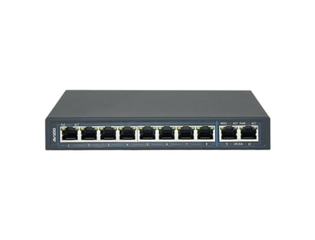 Switch AVIZIO Av-Su8Mp2G Preto Rj45 X 8