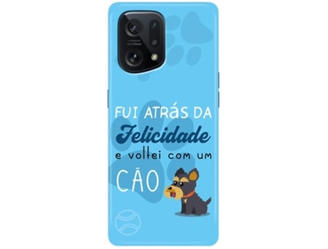 Capa Atrás Felicidade para Oppo Find X5 THE CASES MARKET Silicone Azul