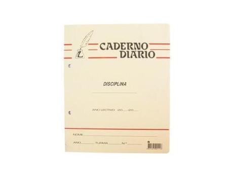 Caderno Diario Pena Pautado Agraf A4 40 Fls