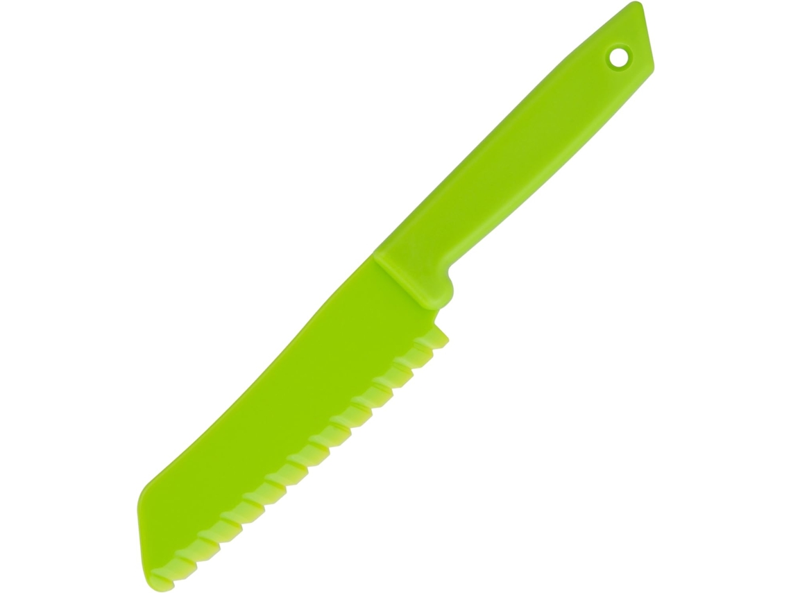 Conjunto de 4 facas de cozinha de plástico com bordas de corte serrilhadas  - Facas de plástico - Facas de Nylon Chef Segura Crianças / Faca de Chef  Infantil para Frutas, Pão