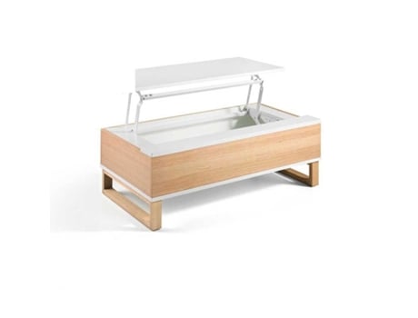 Mesa De Centro Madera Modelo Royal MOMMA HOME (Blanco - Melamina -110x60x38 cm)