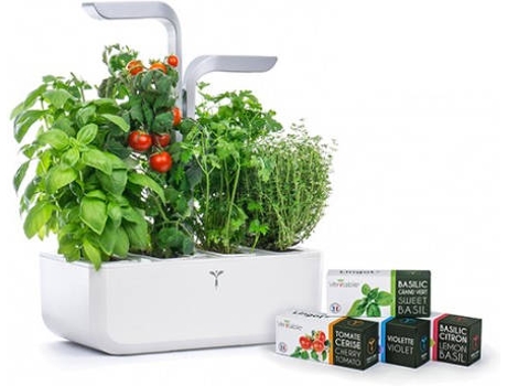 Vaso Inteligente  Smart Garden Branco + 4 Recargas Solo/Sementes