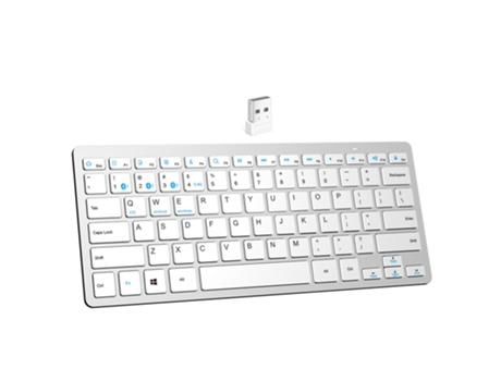 Teclado CROSSMANXI-STORE o Bluetooth 2.4G Sem Fio Prata (Inglês)