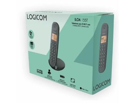 Telefone Fixo LOGICOM Dect Iloa 155T Solo Preto