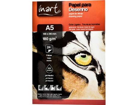 Bloco Desenho, A5, 180 g/m2, 24 Folhas