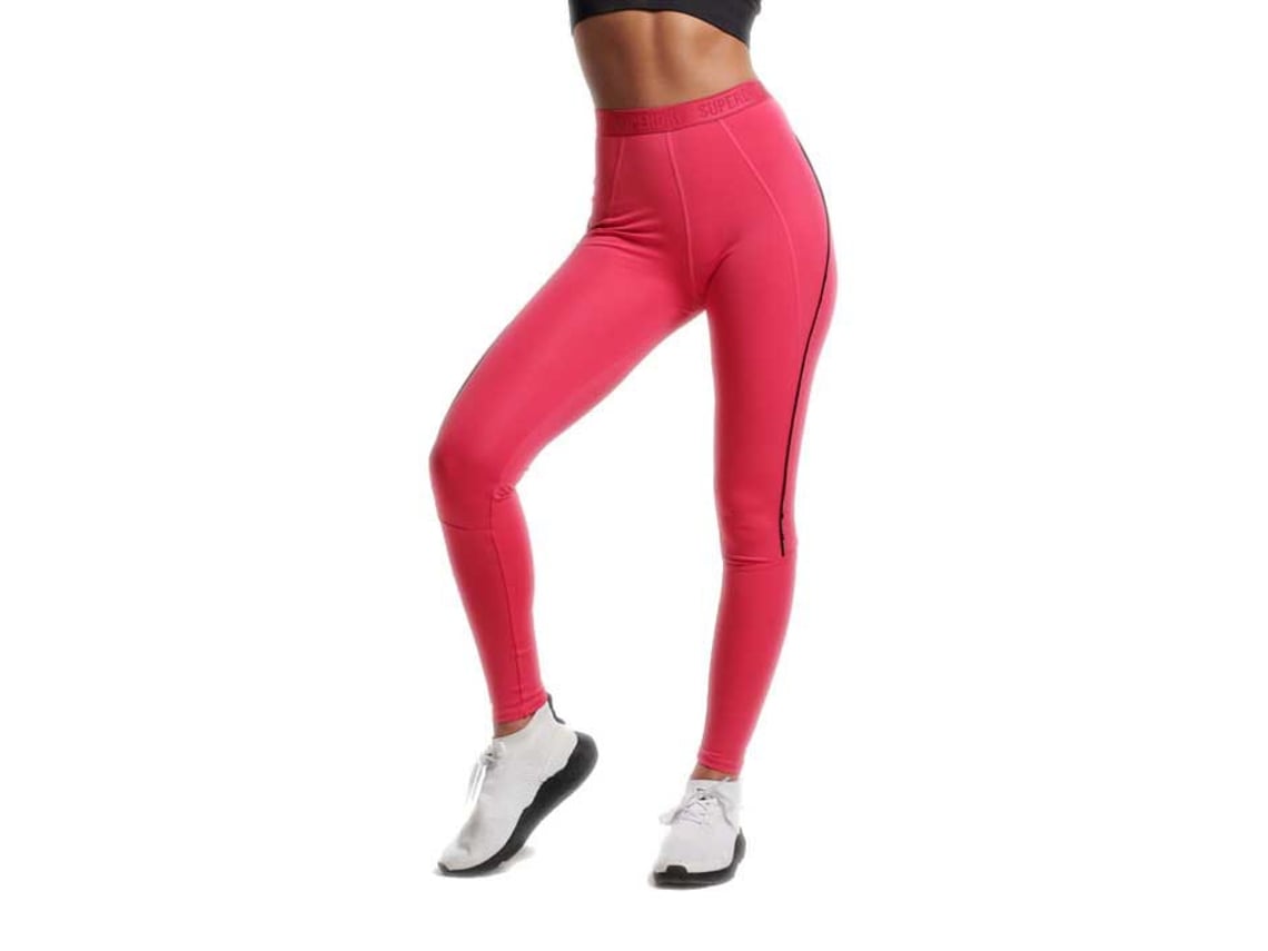 Superdry Training Elastic Leggings-Red