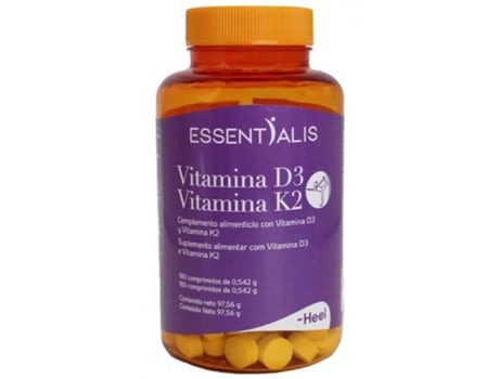 Essentialis Vitamina D3 Vitamina K2 180Cápsulas CALCANHAR