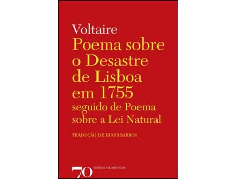 Livro Poema sobre o Desastre de Lisboa em 1755 seguido de Poema sobre a Lei Natural de Voltaire ( Português )