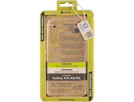 Capa para Samsung Galaxy A14 4G MUVIT FOR CHANG Recycletek Transparente