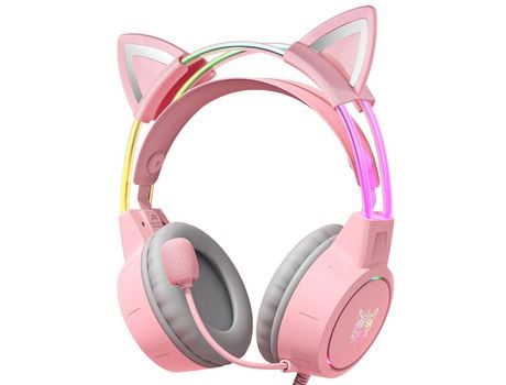 Auriculares Bluetooth NANA x15pro (Over Ear - orelha de gato rosa)