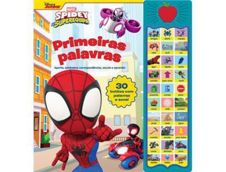 Livro Spidey e a Super Equipa - Primeiras Palavras - 30 Botões com Palavras e Sons! de Disney ( Português )