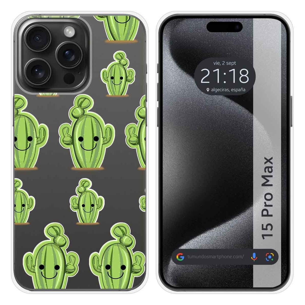 Capa para IPhone 15 Pro TUMUNDOSMARTPHONE de Silicone com Desenho-Multicor