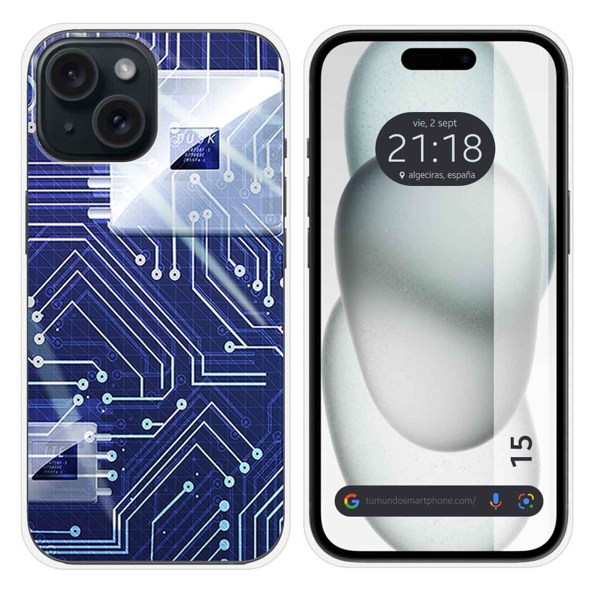 Capa para IPhone 15 Pro TUMUNDOSMARTPHONE de Silicone com Desenho-Multicor