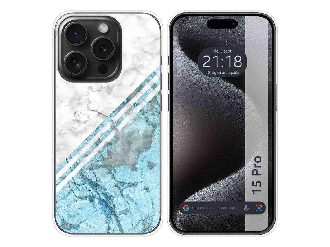 Capa para IPhone 15 Pro TUMUNDOSMARTPHONE de Silicone com Desenho-Multicor