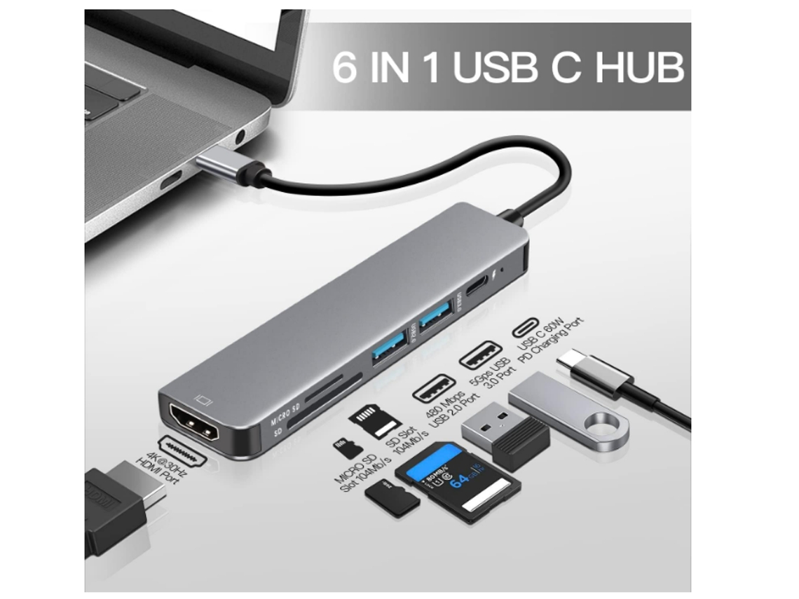 Hub Usb C Adaptador Multiporta Usb C Para Hdmi Em Com Hdmi K Usb Usb