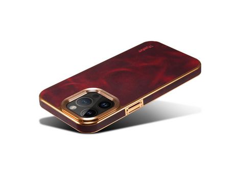 Capa para iPhone 14 Pro DENIOR Pele Sintética Vermelho