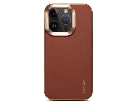 Capa para iPhone 12 Pro Max DENIOR Pele Sintética Castanho