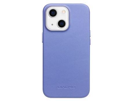 Capa para iPhone 13 QIALINO Pele Sintética Magnética Azul