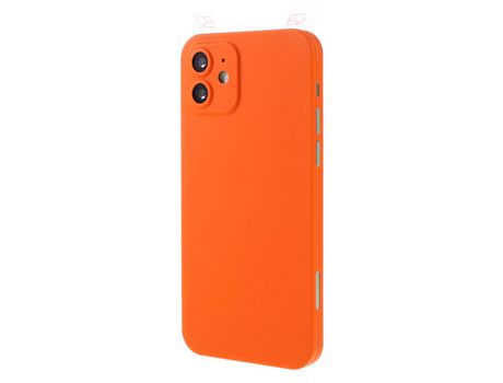 Capa para iPhone 12 RURIHAI Pele Sintética Laranja