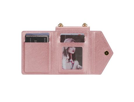 Capa para Samsung Galaxy Z Flip 4 5G N.BEKUS com Porta-Cartões Rosa