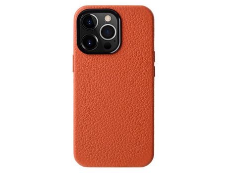 Capa para iPhone 13 Pro Max MELKCO Pele Sintética Anti-Choque Laranja