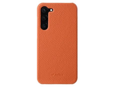 Capa para Samsung Galaxy S23+/S23 MELKCO Pele Sintética Laranja