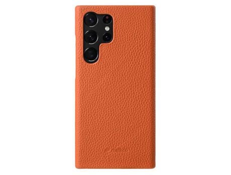 Capa para Samsung Galaxy S23 Ultra MELKCO Pele Sintética Laranja