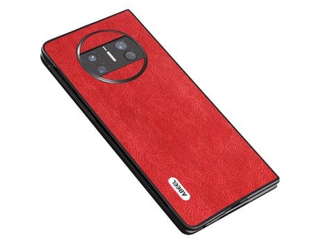 Capa para Huawei Mate X3 5G ABEEL de Pele Sintética - Vermelho