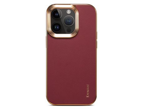 Capa para iPhone 13 Pro Max DENIOR Pele Sintética Vermelho