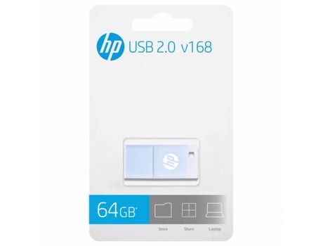 Usb 2.0 Hp 64Gb X168 Azul