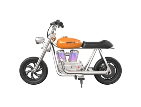 Motociclo Elétrico para Crianças HYPER GOGO Pioneer 12 Plus com Aplicação Pneus Pneumáticos 12'' Altifalante Bluetooth Laranja