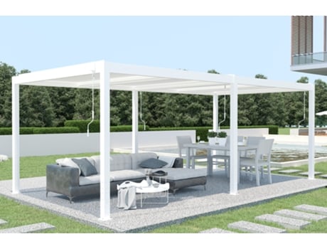 Cazeboo pérgola bioclimática santa 600 x 300cm branca