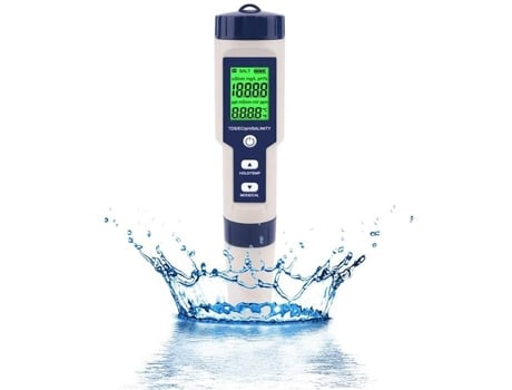 Medidor de Ph Opslea 5 em 1 Medidor de Temperatura Testador de Monitor de Qualidade Da Água para Piscinas Hiopônicos Água 207 SSS