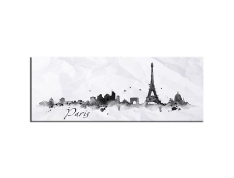 Prancheta Decorativa Design Paris Declina 100X35 Preto e Branco