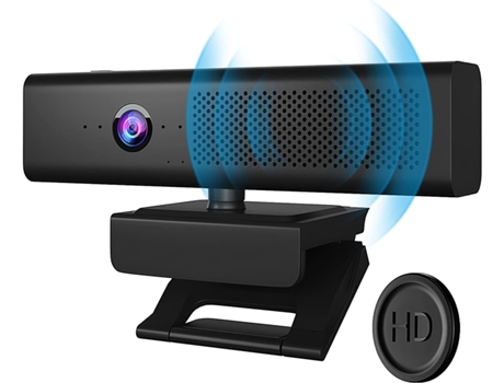 Webcam KKVOGMLE Full HD 1080P para Videoconferência Microfones Embutidos