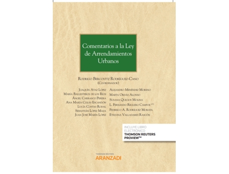 Livro Comentarios A La Ley De Arrendamientos Urbanos (Papel + E-Book) de Joaquín Ataz López (Espanhol)