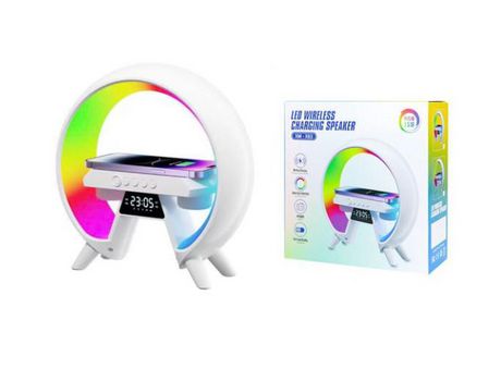 Coluna Wireless Portátil RGB, 2 em 1, com Carregamento Magsafe/Wireless, M2 TEC XM-X63 Branco