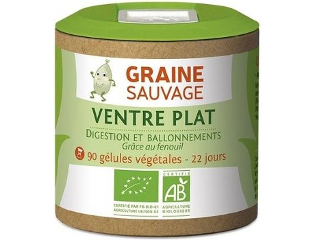 Óleo Essencial GRAINE SAUVAGE Ventre Plano Bio (90 cápsulas vegetais de 375mg)