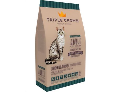 Ração para Gato TRIPLE CROWN Sterilised Cat