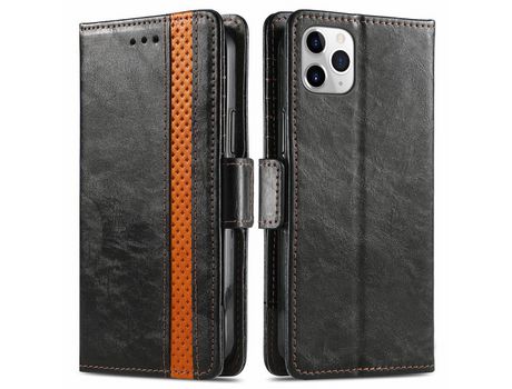 Capa PU CASENEO com apoio preto para iPhone 11 Pro 5.8