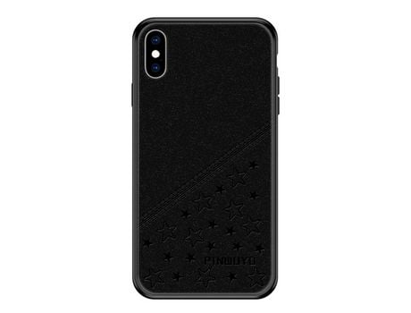 Capa TPU + PU PINWUYO trava-quedas, estampa preta para iPhone X/XS 5.8