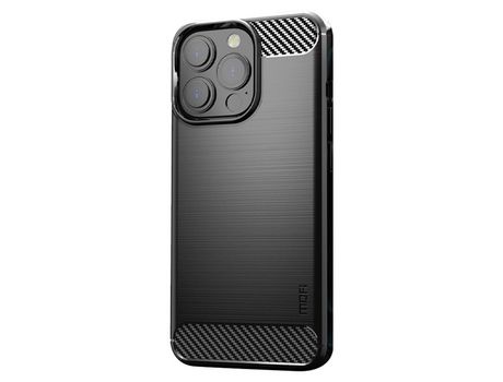 Capa TPU MOFI textura de fibra de carbono preto para iPhone 13 Pro Max 6.7